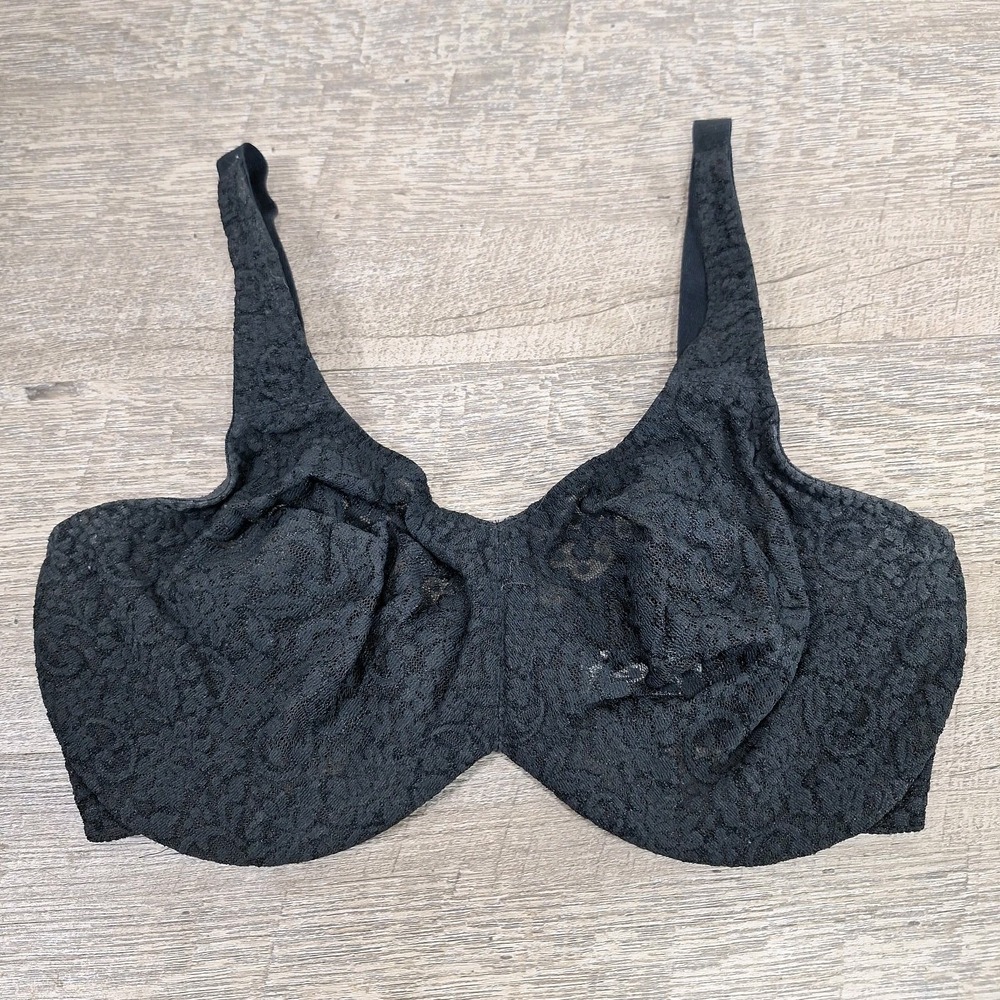 Wacoal Halo Lace Bra 34DDD 65547 Underwire Black